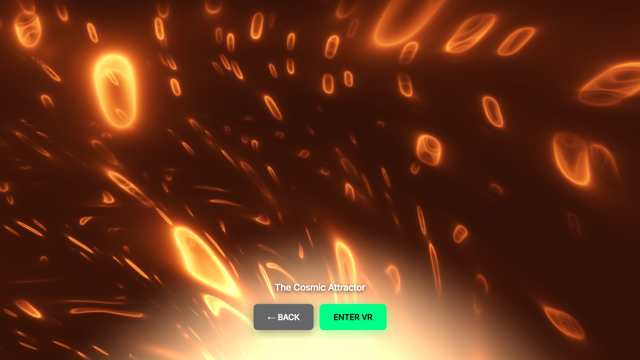 Luminous forms in The Cosmic Attractor, an immersive environment from Ontik